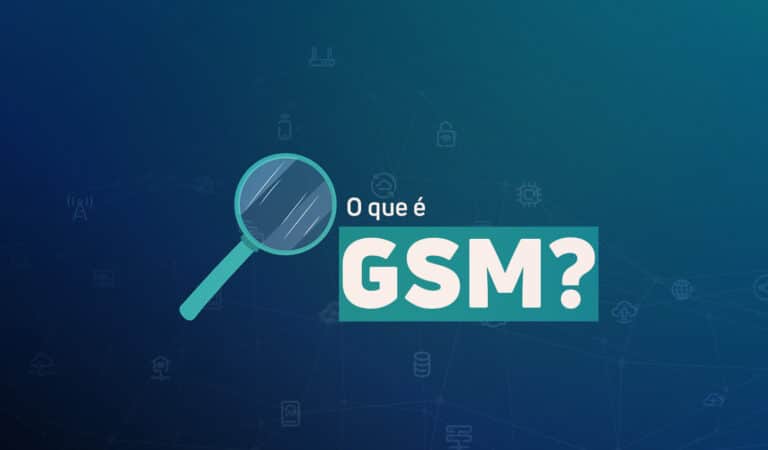 Ilustração com a frase "O que é GSM?"