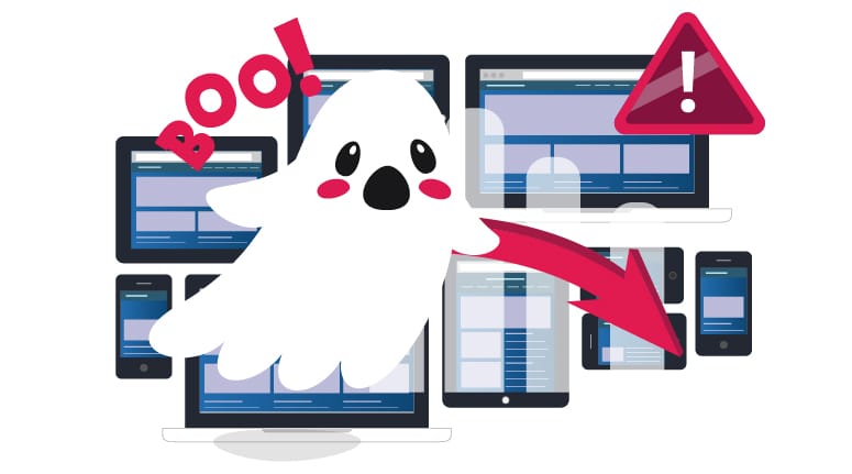 Imagem de fantasma representando os ativos fantasmas frente a diferentes gráficos